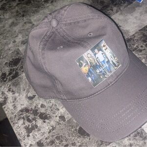 Gray Baseball Cap with Graphic Patch